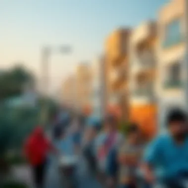 Vibrant community atmosphere in International City Phase Two