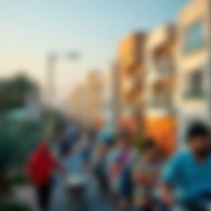 Vibrant community atmosphere in International City Phase Two