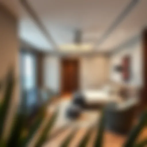 Modern studio flat interior with contemporary decor