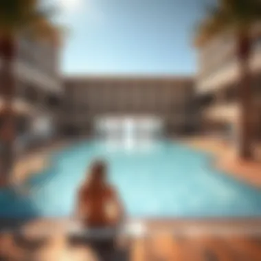 Luxurious hotel pool scene illustrating summer leisure in the UAE