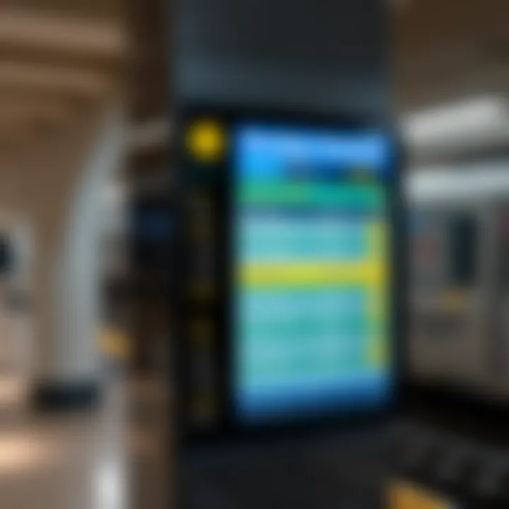 Sunday Metro Schedule in Dubai for 2023 Metro schedule board displaying Sunday timings