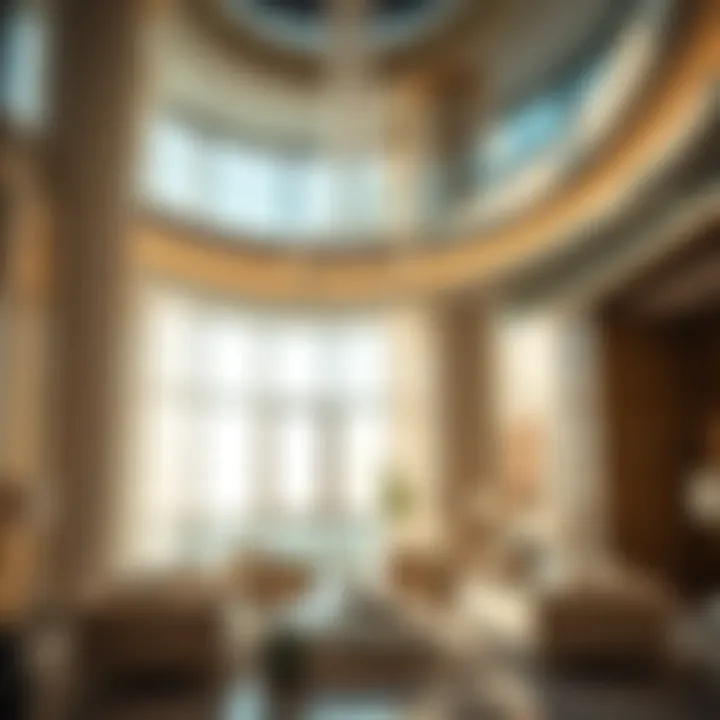 Interior design details of Al Thuraya Tower highlighting modern luxury