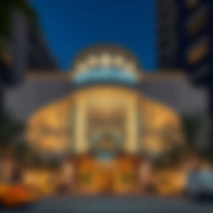 Exterior facade of The Atrium Center highlighting unique design elements
