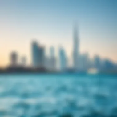 Dubai Skyline Featuring Palm Jumeirah Iconic skyline of Dubai featuring Palm Jumeirah