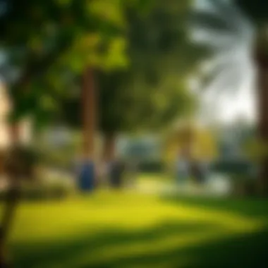 A peaceful green space in The Greens, highlighting community living