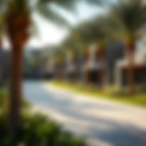 A stunning view of The Greens community showcasing modern architecture