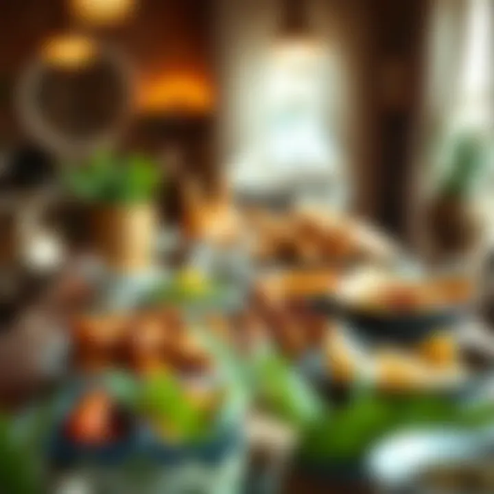 Traditional Iftar table adorned with Arabic delicacies