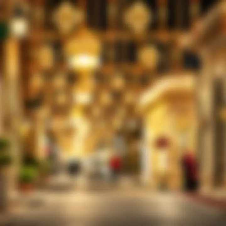 Vibrant street decorated for the holy month
