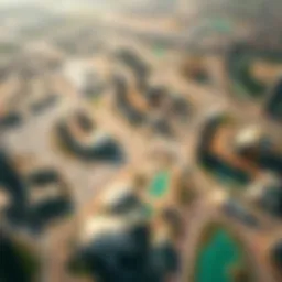 Aerial view of Dubai showcasing smart city structures