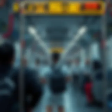 Commuters utilizing the last metro services in Dubai