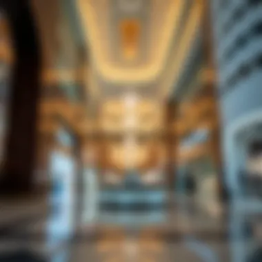 Luxury Interiors Reflecting Consumer Behavior Luxurious interior of a shopping mall highlighting consumer trends