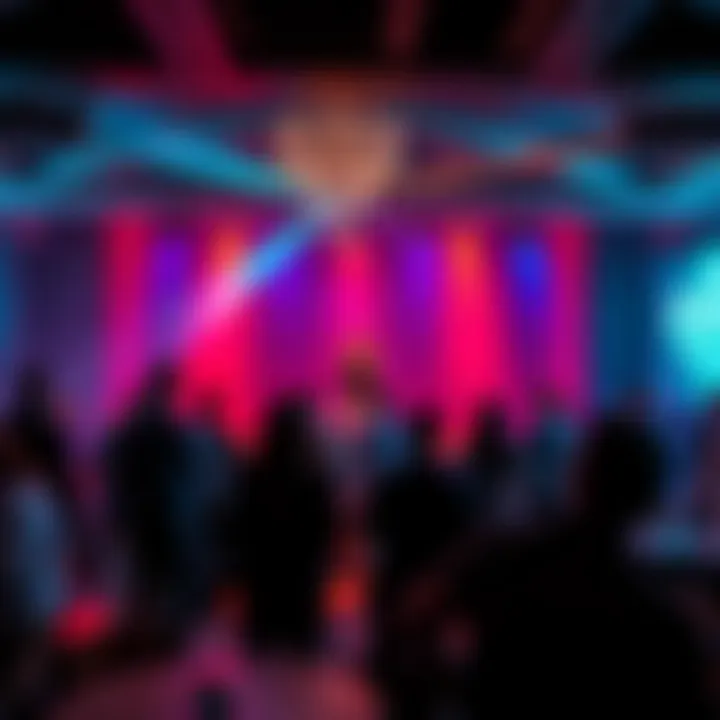 Vibrant entertainment scene showcasing live performances