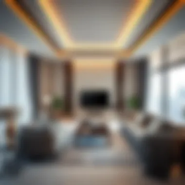 Elegant Interior of a Dubai Apartment Elegant interior design of a luxury apartment in Dubai