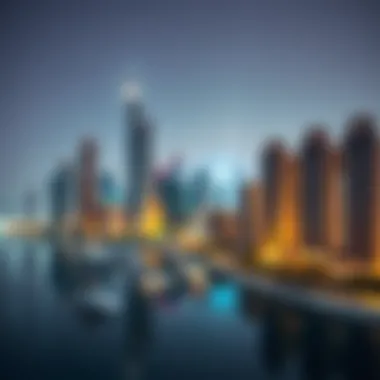 Dubai Property Skyline Stunning skyline of Dubai highlighting luxury properties