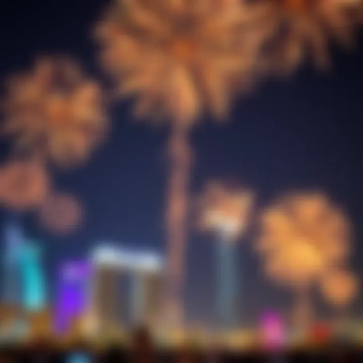 Fireworks display on New Year's Eve in Dubai