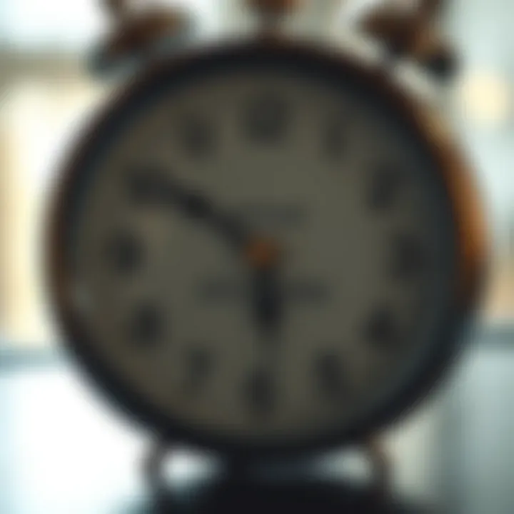 A clock indicating notice period