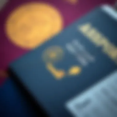 Passport with UAE visit visa stamp