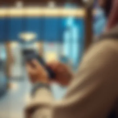 Traveler checking visa requirements on a mobile device