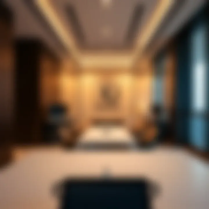 Modern Office Space Inside Ubora Commercial Tower Interior of a modern office space within Ubora Commercial Tower