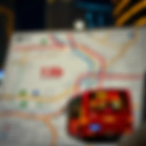 Map showcasing the 13b bus route in Dubai