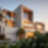Exterior view of مركز آمر دبي القصيص showcasing modern architecture