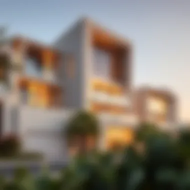 Exterior view of مركز آمر دبي القصيص showcasing modern architecture