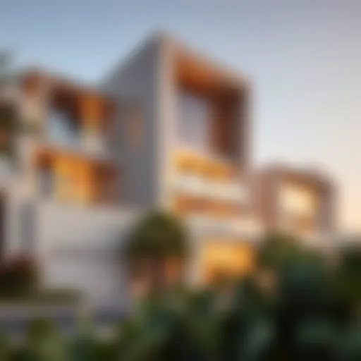 Exterior view of مركز آمر دبي القصيص showcasing modern architecture