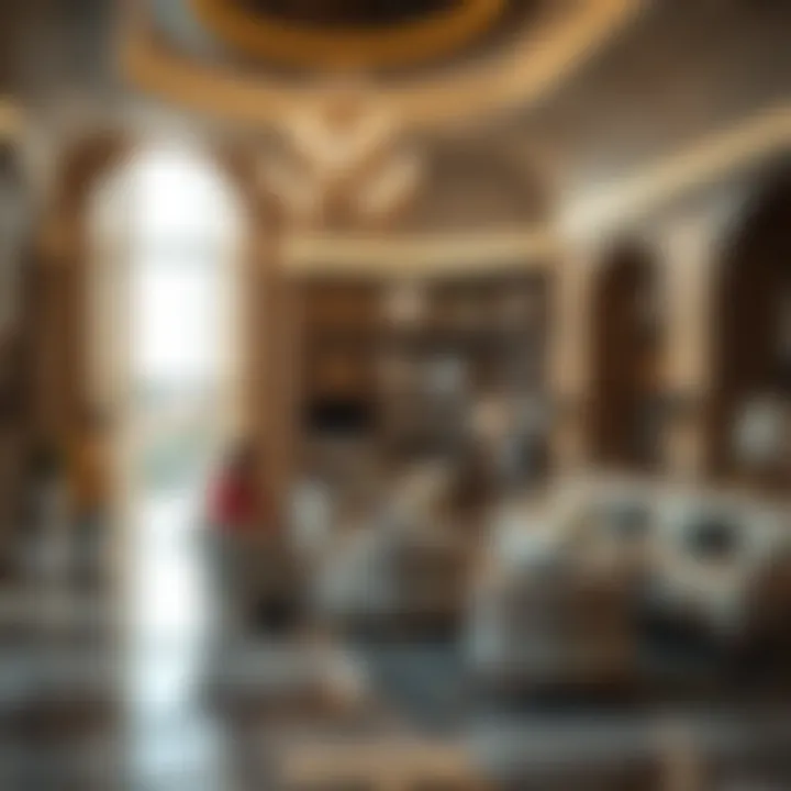 Interior layout of مركز آمر دبي القصيص highlighting its services