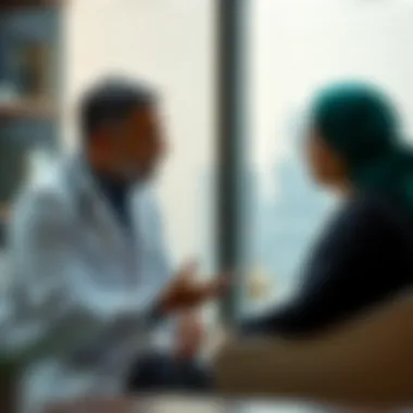 Consultation Between Doctor and Patient Doctor consulting with a patient