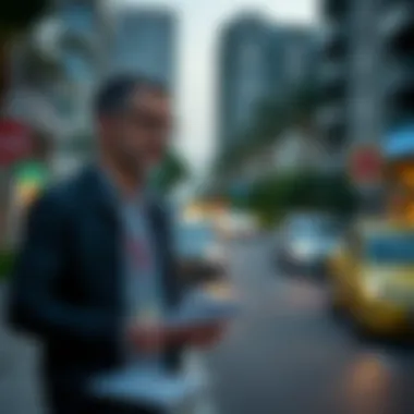 A city planner reviewing the impact of Free Parking Day on urban mobility in Dubai.