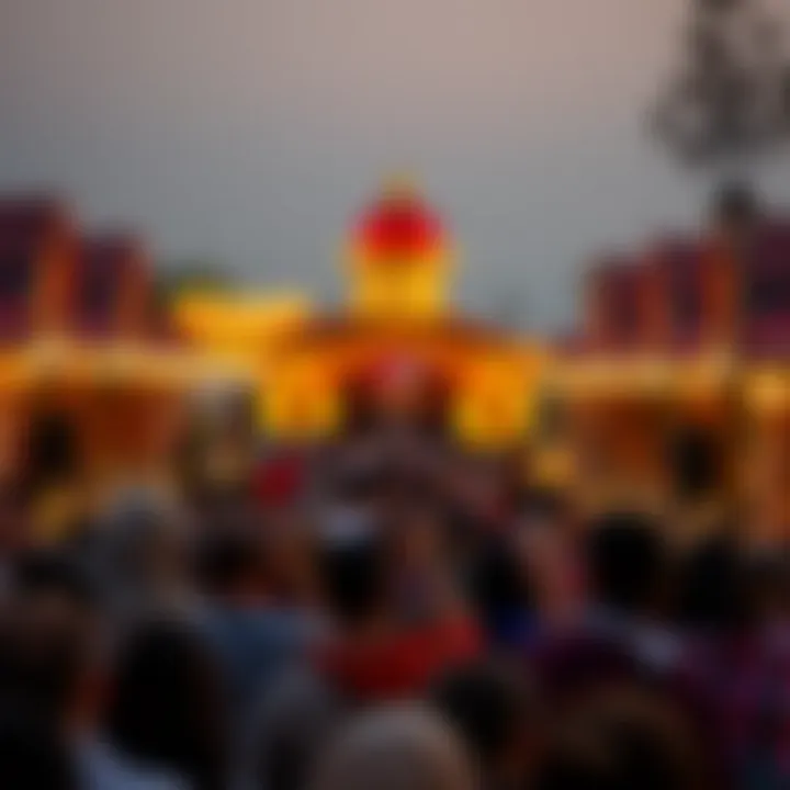 Crowd enjoying cultural performances at Global Village