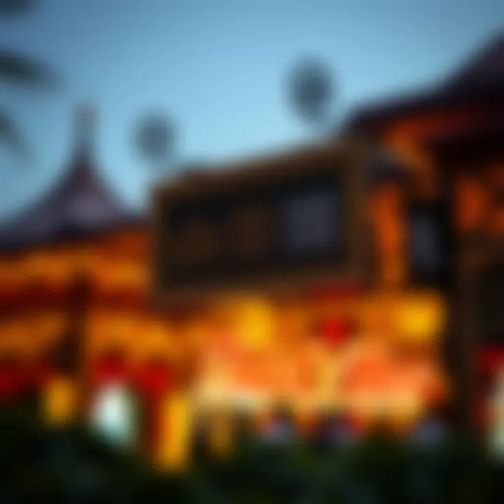 Signage displaying ticket pricing information at Global Village