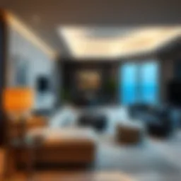 A modern apartment in Dubai showcasing luxury living