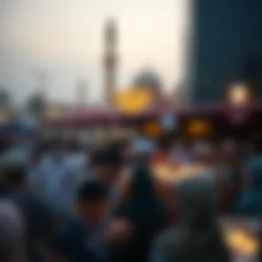 Community Celebration During Ramadan Community gathering for Ramadan festivities