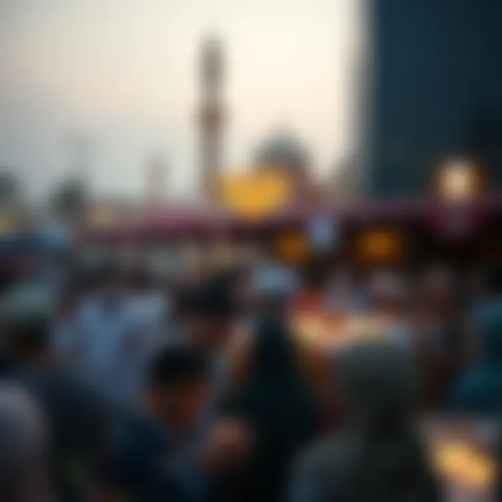 Community Celebration During Ramadan Community gathering for Ramadan festivities