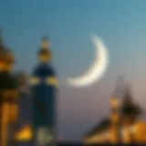 Crescent moon symbolizing the start of Ramadan