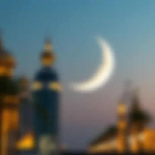 Crescent moon symbolizing the start of Ramadan