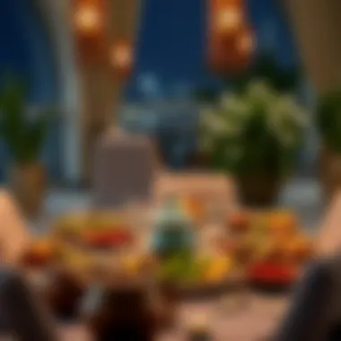 Iftar Meal Arrangement for Ramadan Traditional Iftar meal setup in Dubai