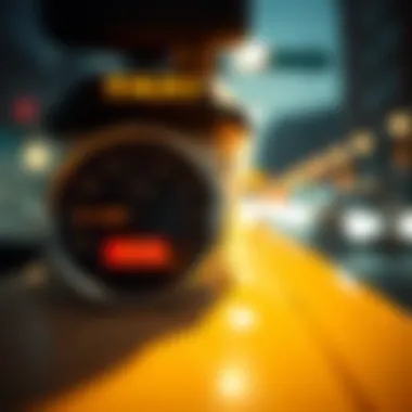Taxi Fare Meter Insights Taxi fare meter displaying costs