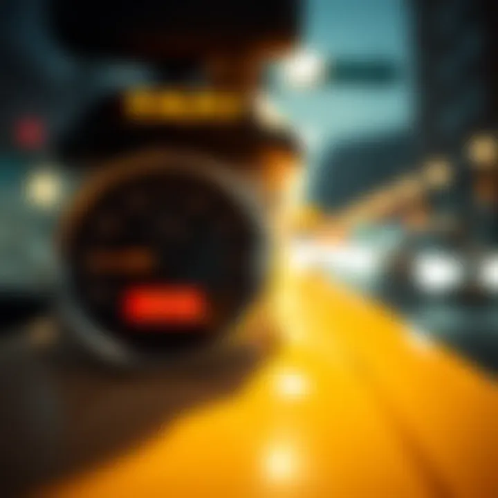 Taxi Fare Meter Insights Taxi fare meter displaying costs