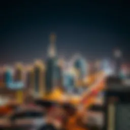 A stunning view of Dubai during Ramadan, showcasing the illuminated skyline.