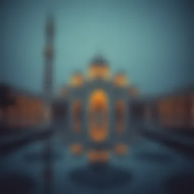 A serene setting of a mosque, representing spiritual reflection during Ramadan.