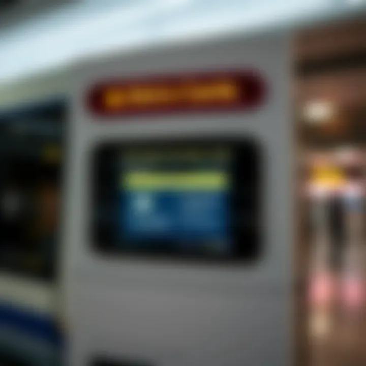 Digital display of Metro Card benefits