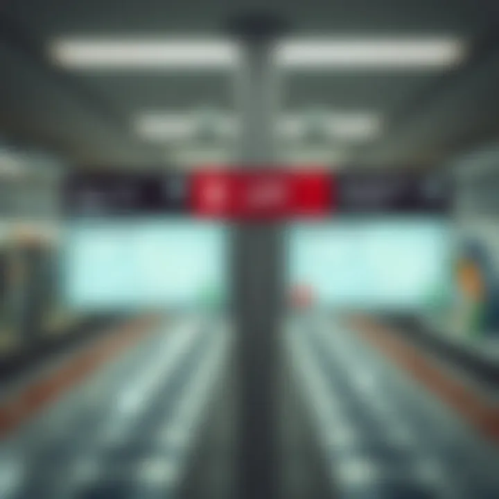 Signage and navigation maps within the metro station