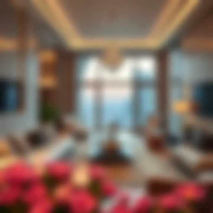 An elegant apartment interior representing luxury living in Dubai