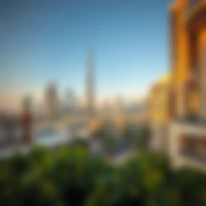 A panoramic view of Dubai's skyline showcasing diverse architectural styles