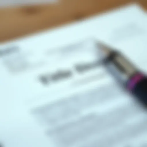 Detailed view of a title deed