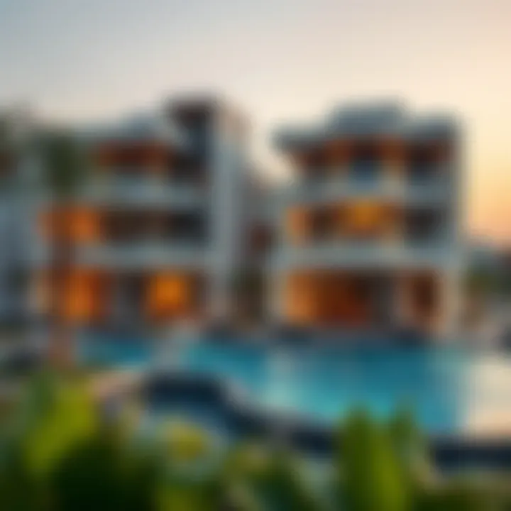 Luxury Living in Dubai Luxurious residential area in Dubai highlighting modern architecture