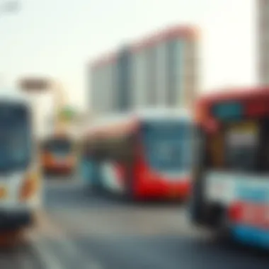 Various public transport modes in Dubai