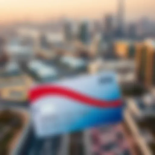 RTA Nol Card displayed with Dubai skyline in background